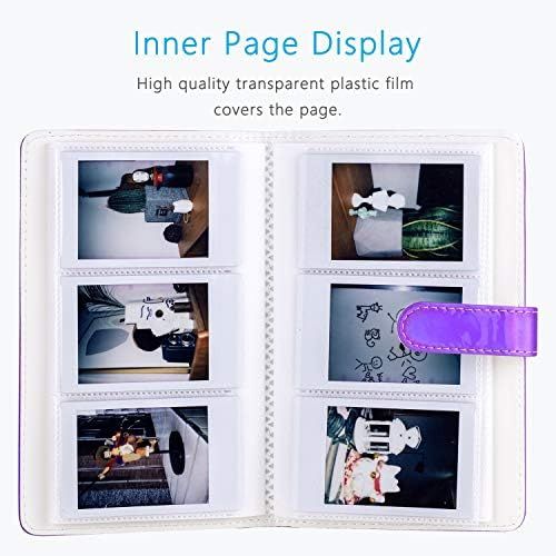  [아마존베스트]Ablus 96 Pockets Mini Photo Album for Fujifilm Instax Mini Camera, Polaroid Snap, Z2300, SocialMatic Instant Cameras & Zip Instant Printer (Nebula Purple)