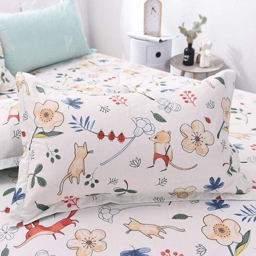  Abojoy Forest Duvet Cover Sets Tree Dandelion Mushroom Fox Woods 300TC Cotton Luxury Soft Reversible Bedding Set for Boys Girls Kids 3pc - 1 Duvet Cover with Zipper Closure 2 Pillo