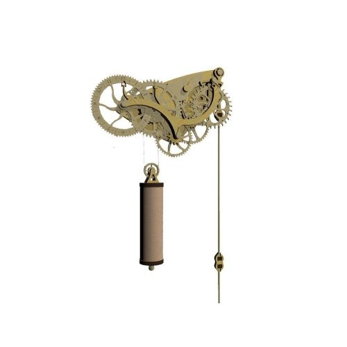  Abong Laser-Cut Mechanical Wooden Pendulum Clock - 3D Clock Puzzle Model Kit - DIY Wooden Clock Kit