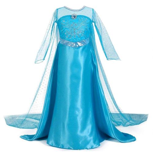  About Time Co Girls Princess Snow Queen Long Dress Up Costume