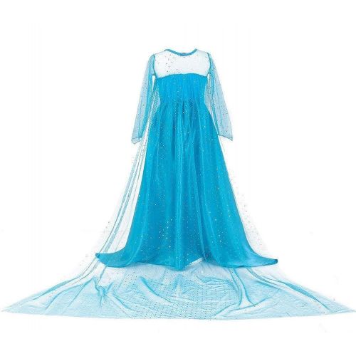  About Time Co Girls Princess Snow Queen Long Dress Up Costume