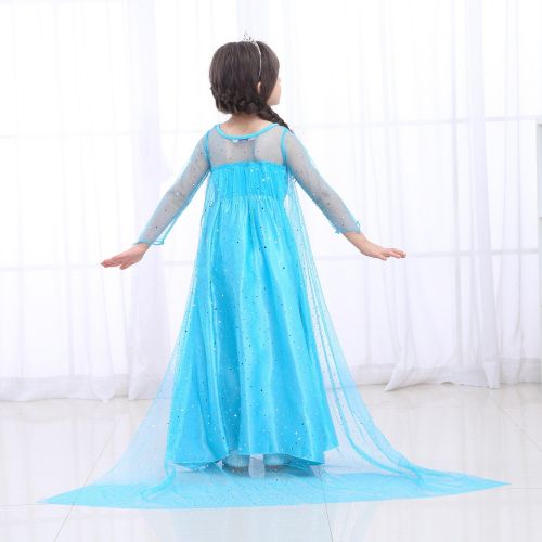  About Time Co Girls Princess Snow Queen Long Dress Up Costume