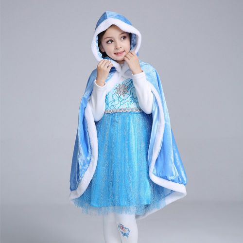  About Time Co Snow Princess Hooded Cape Cloak Costume