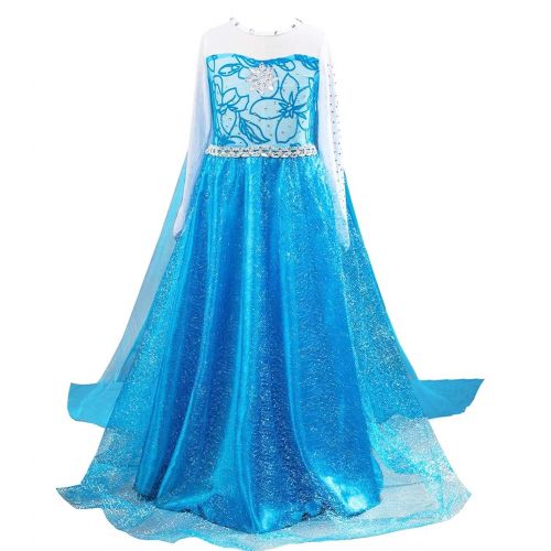  About Time Co Girls Princess Long Dress Back Cape Costume