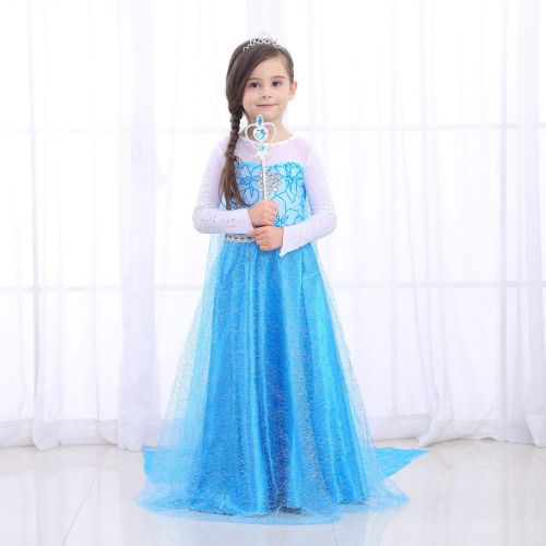  About Time Co Girls Princess Long Dress Back Cape Costume