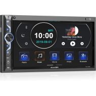 7 inch Double Din Digital Media Car Stereo Receiver,aboutBit Bluetooth 5.0 Touch Screen Car Radio MP5 Player Support Rear/Front-View Camera, AM/FM/MP3/USB/Subwoofer,Aux Input,Mirro