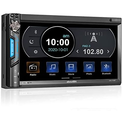  [아마존베스트]-Service-Informationen 2 DIN Car Radio with Mirrorlink for iOS/Android Bluetooth MP5 Multimedia Car Player 7 Inch Touch Screen AM/FM Front Rear View Camera AUX, SD USB/Subwoofer Steering Wheel Control 7