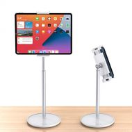 AboveTEK Tablet Stand Holder, 360 Swivel Angle Height Adjustable Cell Phone Holder for Desktop, Aluminum iPad Mount Fits 4.5-13.5 Tablet/Phones Such as iPhone Samsung, iPad, Switch