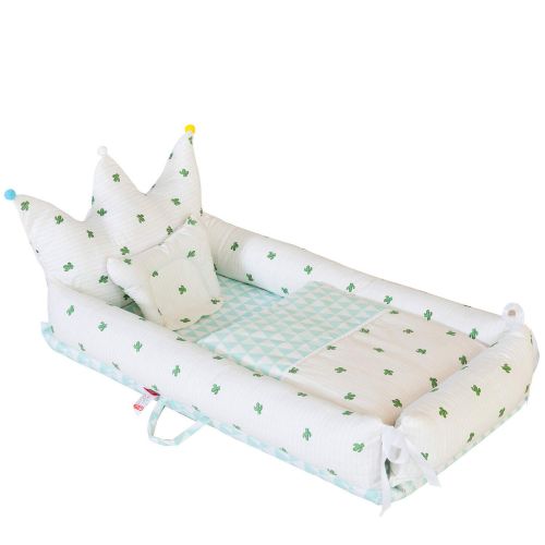  Abreeze Baby Bassinet for Bed -Cactus Baby Lounger - 0-24 Months Co-Sleeping Baby Bed - 100% Cotton...