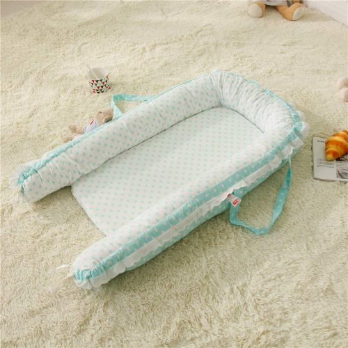  Abreeze Baby Bassinet for Bed - -Pink Stars Baby Lounger - Breathable & Hypoallergenic Co-Sleeping Baby...