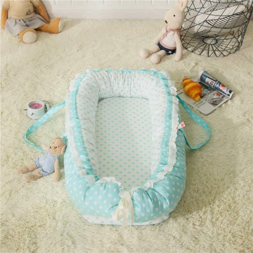  Abreeze Baby Bassinet for Bed - -Pink Stars Baby Lounger - Breathable & Hypoallergenic Co-Sleeping Baby...