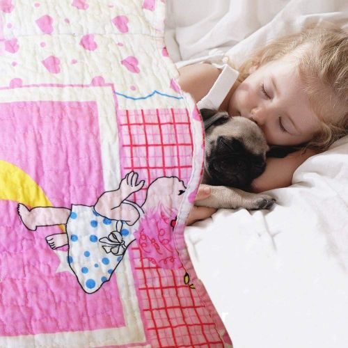  Abreeze Comfortable Baby Girl Pattern Comforter for Summer Air-Conditioning Quilt 1PS 43 X 51