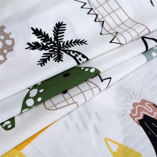  Abreeze Dinosaur Printed Sheet Set for Kids Boys Children 100% Cotton Bedding Sets Sheets & Pillowcases King Size