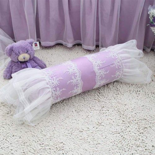  Abreeze 100% Cotton 4-Piece Pink Bedding Set Girls Fairy Bedskirts Ruffle Lace Princess Duvet Cover Set Full Size