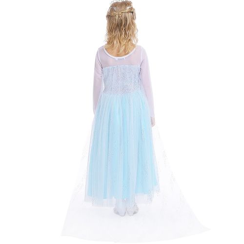  Abroda Girls Party Outfit Butterfly Fancy Dress Snow Queen Princess Halloween Costumes Cosplay Dress