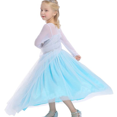  Abroda Girls Party Outfit Butterfly Fancy Dress Snow Queen Princess Halloween Costumes Cosplay Dress