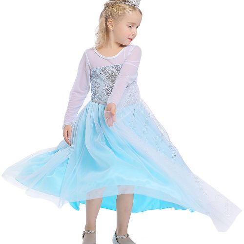  Abroda Girls Party Outfit Butterfly Fancy Dress Snow Queen Princess Halloween Costumes Cosplay Dress
