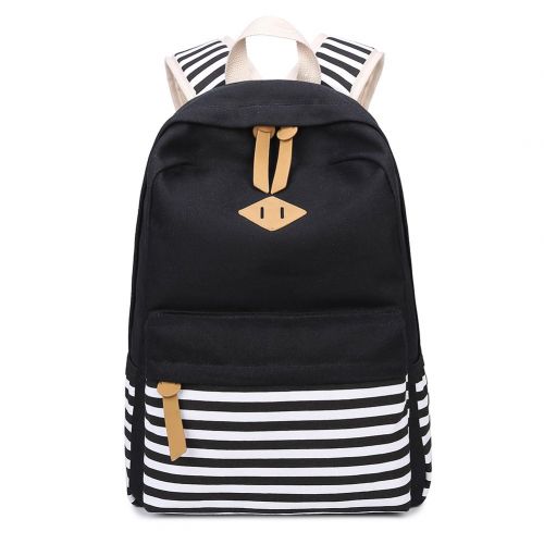  Abshoo Causal Canvas Stripe Backpack Cute Teen Backpacks For Girls School Bag