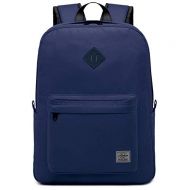 Abshoo Classic Basic Lightweight Backpack for School Water Resistant Casual Daypack Backpacks Bookbag (Navy)