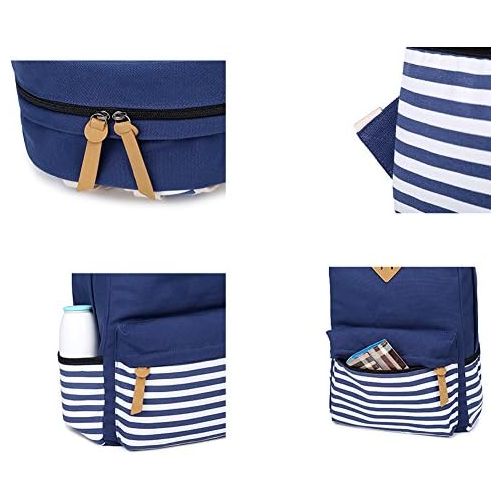  [아마존베스트]Abshoo Causal Canvas Stripe Backpack Cute Teen Backpacks For Girls School Bag