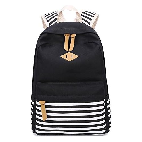  [아마존베스트]Abshoo Causal Canvas Stripe Backpack Cute Teen Backpacks For Girls School Bag