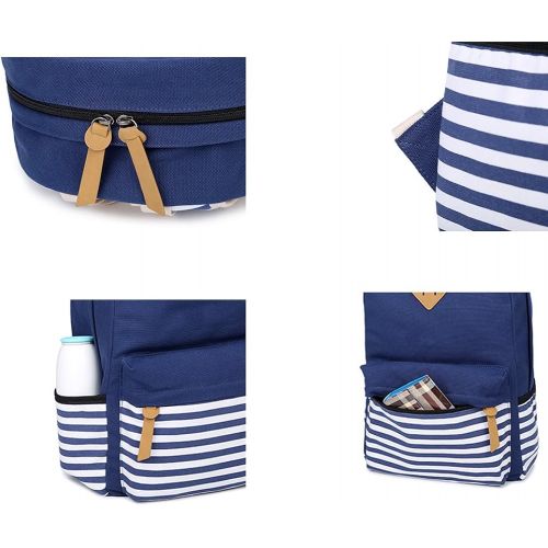  [아마존베스트]Abshoo Causal Canvas Stripe Backpack Cute Teen Backpacks For Girls School Bag