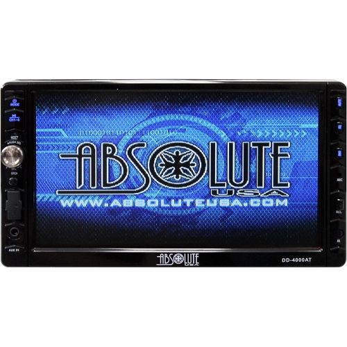  Absolute USA DD-4000AT 7-Inch Double Din Multimedia DVD Player Receiver with Touch Screen System Display and Detachable Front Panel Built-In Analog TV Tuner with SDUSB Slot