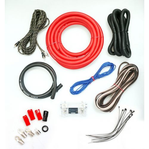  Absolute KIT0R5000 0 Gauge Amp Kit Amplifier Install Wiring 10 Ga Pro Installation Cables 5000W