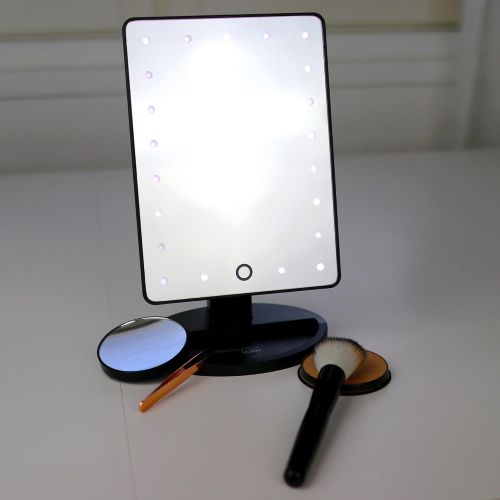  Absolutely Luvly Natural Daylight Lighted Makeup Mirror/Vanity Mirror with Touch Screen Dimming,Detachable 10X Magnification Spot Mirror