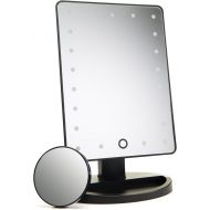 [아마존 핫딜] [아마존핫딜]Absolutely Luvly Lighted Makeup Mirror with Magnification | Vanity Mirror with Lights -Touch Screen Dimming -Small Detachable 10x Magnifying Makeup Mirror -Portable Makeup Accessor