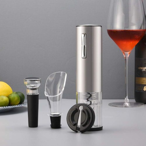  [아마존베스트]Abuzhen Electric Wine Opener, Battery Powered Operated Cordless Automatic Wine Openers Electric with Foil Cutter, Corkscrew Bottle Openers with LED Light for Home Restaurant Party