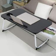 [아마존베스트]Abvenc Foldable Laptop Table Lapdesk, Large Bed Tray Multifunction Laptop Desk with Storage Drawer, Portable Mini Picnic Desk,Notebook Stand Read Holder for Sofa Couch Floor