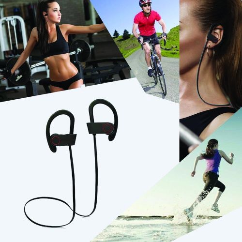  Acadia Premium Products Bluetooth Headphones Wireless Over-Ear Sweatproof Earbuds with Microphone for Phone Calls - Best Headset Earphones for Running Exercise Sport Gym on iPhone 6 6s Plus 5C 5S Android