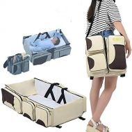Acao ACAO 3In1 Diaper Bag Baby Travel Bassinet Portable Changing Station Mummy Messenger Bag Foldable Outdoor Baby Crib