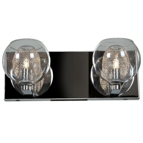  Access Lighting - HI Aeria - 2-Light Vanity - Chrome Finish - Clear Glass Shade