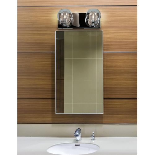  Access Lighting - HI Aeria - 2-Light Vanity - Chrome Finish - Clear Glass Shade