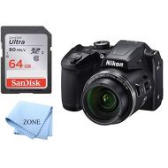 Accessory Zone Nikon COOLPIX B500 16MP Digital Camera with 3 Inch TFT LCD Screen Nikkor Lens with 40x Optical Zoom WiFi + 64GB Memory Card (Black)