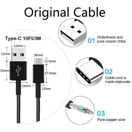  Accessory for Jabra PRO USB-C Charging Transfer Cable for Jabra Elite 85h! (Black 3.3Ft)