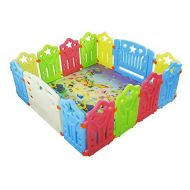 Accguan Baby Playpen Kids Activity Centre Safety Play Yard Home Indoor Outdoor New Pen (Multicolour, Classic Set 14 Panel)