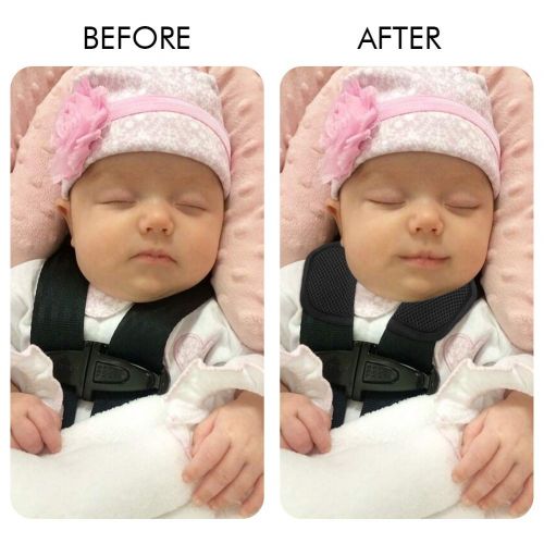  Baby Car Seat Strap Covers Suit by Accmor, Stroller Belt Covers, Baby Seat Belt Covers, Head Support, Hip Support, Shoulder Pads, Soft