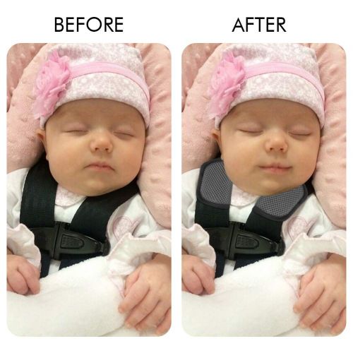  Accmor Baby Car Seat Strap Covers, Car Seat Strap Pads, Baby Seat Belt Covers, Stroller Belt Covers, Baby Head Support, Baby Shoulder Pads, Soft