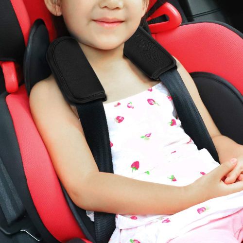  Accmor Baby Car Seat Strap Covers, Car Seat Strap Pads, Baby Seat Belt Covers, Stroller Belt Covers, Baby Head Support, Baby Shoulder Pads, Made of Soft Fluff