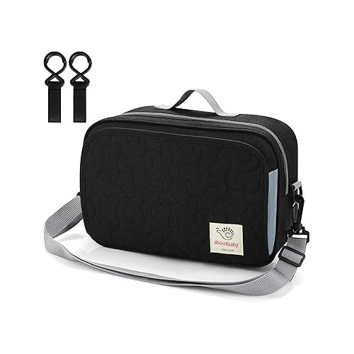  Accmor Stroller Organizer, Universal Stroller Organizer with Insulated Cup Holder Pocket, Dual Purpose Large Capacity Stroller Bag Caddy, Stroller Accessories Fits for Uppababy, Doona, Nuna Strollers
