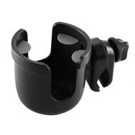 Accmor Stroller Cup Holder, Universal Cup Holder, Bike Cup Holder, 360° Rotatable Large Caliber Drinks Holder for Stroller, Bike, Wheelchair, Walker, Black