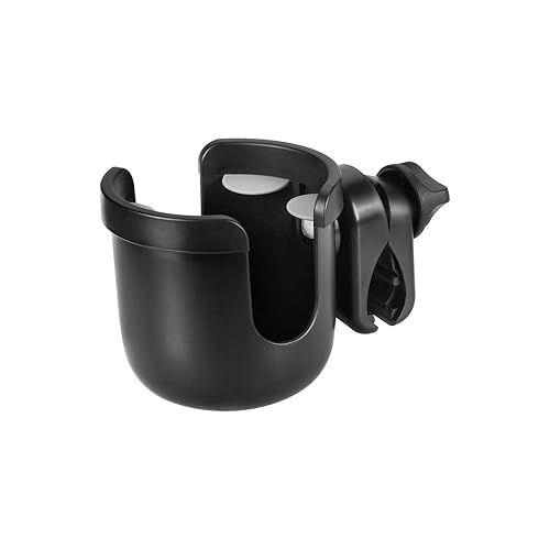  Accmor Stroller Cup Holder, Universal Cup Holder, Bike Cup Holder, 360° Rotatable Large Caliber Drinks Holder for Stroller, Bike, Wheelchair, Walker, Black