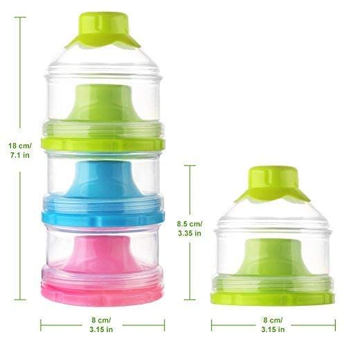  [아마존베스트]Accmor Baby Milk Powder Formula Dispenser, Non-Spill Stackable Snack Storage Container, BPA Free,3...