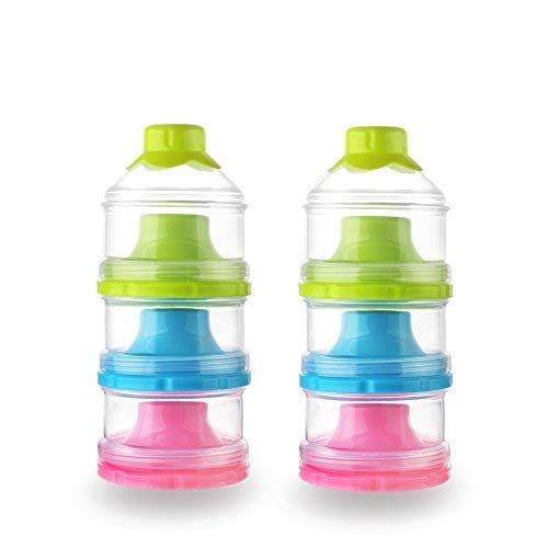  [아마존베스트]Accmor Baby Milk Powder Formula Dispenser, Non-Spill Stackable Snack Storage Container, BPA Free,3...