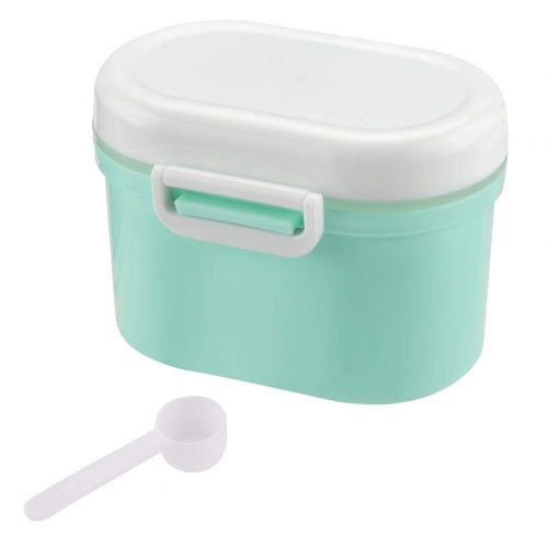  [아마존베스트]Portable Formula Dispenser with Scoop by Accmor, BPA Free Milk Powder Container, Food Storage, Candy Fruit Box, Snack Containers, for Infant Toddler Children Travel (Green)