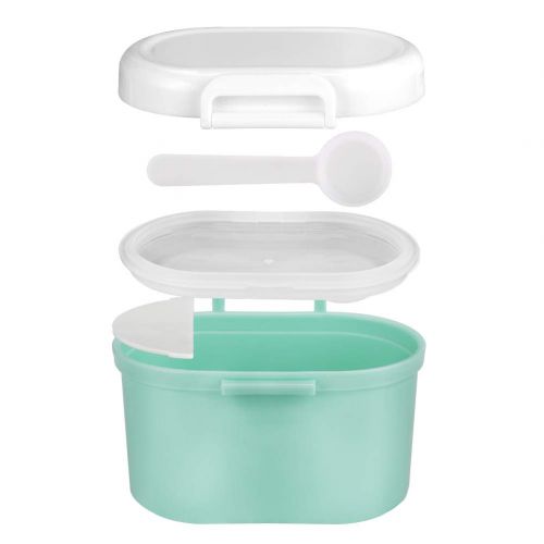  [아마존베스트]Portable Formula Dispenser with Scoop by Accmor, BPA Free Milk Powder Container, Food Storage, Candy Fruit Box, Snack Containers, for Infant Toddler Children Travel (Green)