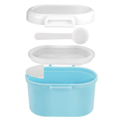  [아마존베스트]Portable Formula Dispenser with Scoop by Accmor, BPA Free Milk Powder Container, Food Storage, Candy Fruit Box, Snack Containers, for Infant Toddler Children Travel (Blue)